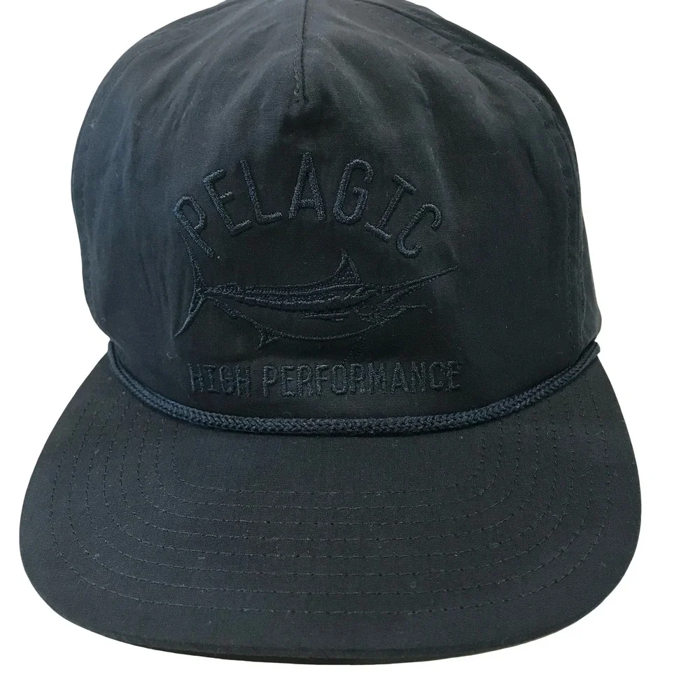 Pelagic High Performance Snapback Fishing Cap‎ Black One Size Fits All